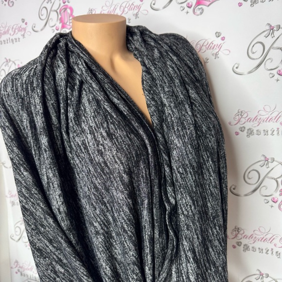 Wilfred free scarf circle infinity large blanket stretchy soft weathered grey - Picture 6 of 9